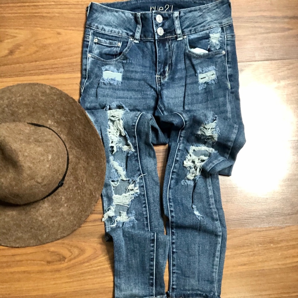 Distressed jeans